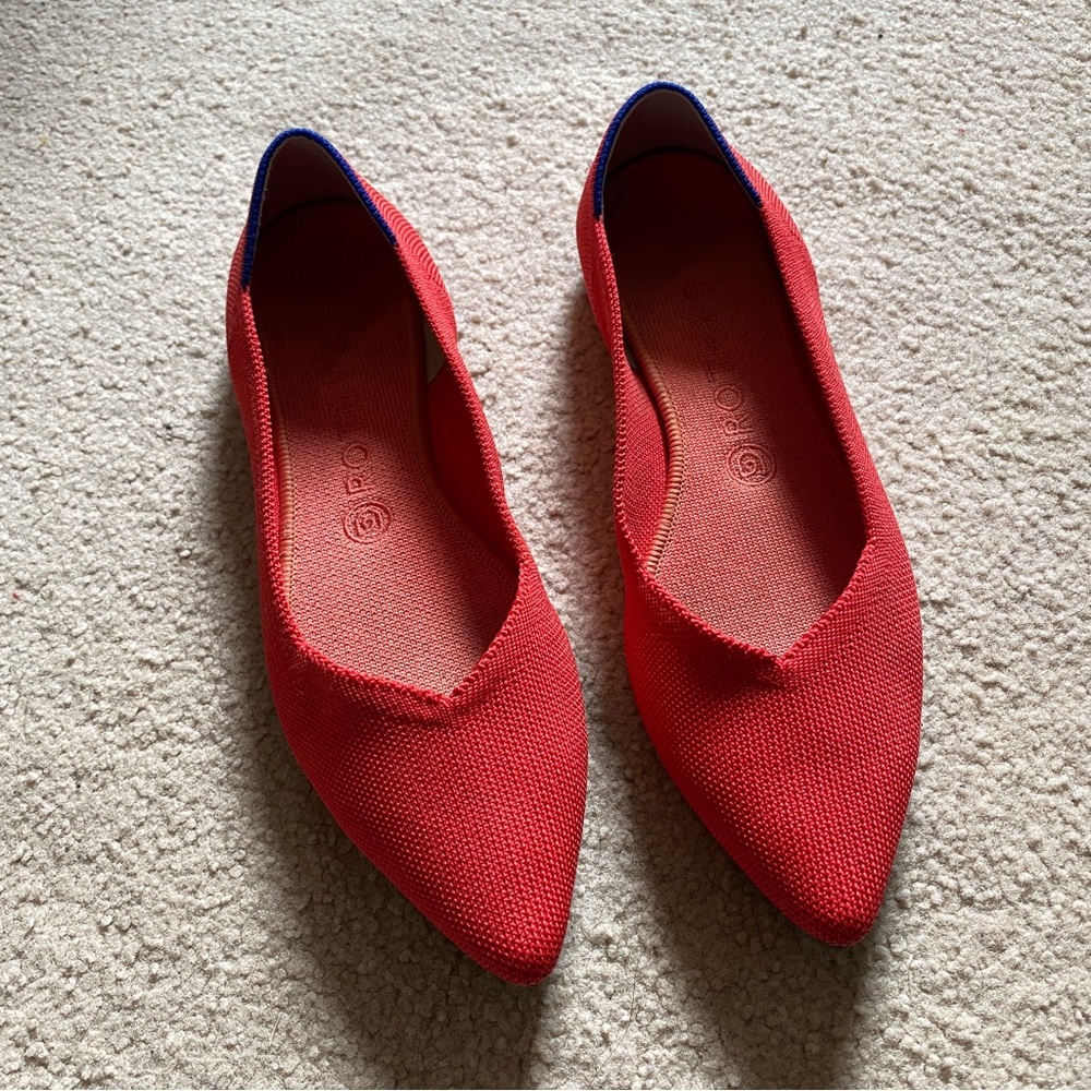 Rothy’s Red Pointed Flat